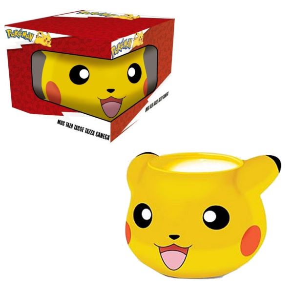 POKEMON –  Pikachu Tazza in ceramica 3D 500ml In confezione regalo (14x14x10cm)…x12